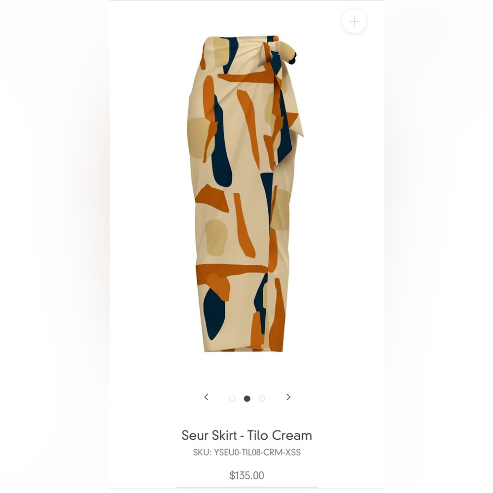 Seur Skirt - Tilo Cream. Size XS/S.